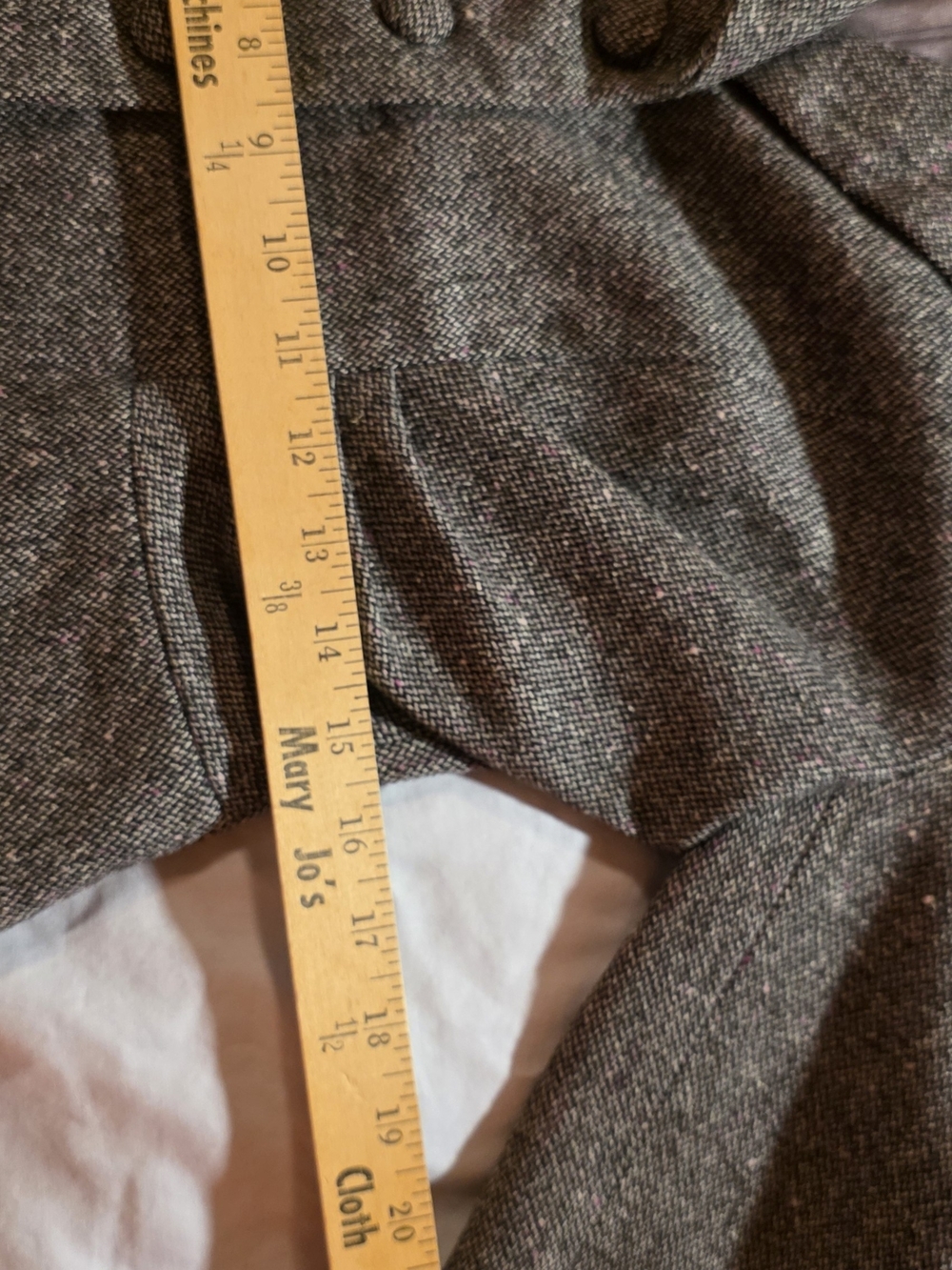 Kay Unger Charcoal Tweed Two-Piece Skirt Suit - Picture 12 of 16